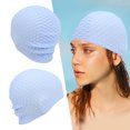 thumbnail image 4 of Silicone Swimming Cap, Adult Swim Cap High Elasticity Easy To Wear Environmentally Friendly Silicone  For Men For Swimming Lovers ANGGREK estrella de mar azul, 4 of 8