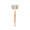 thumbnail image 3 of Angara Natural 1 Ct. Aquamarine Solitaire Ring in 14K Rose Gold for Women (Ring Size: 12), 3 of 9