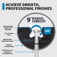 thumbnail image 2 of Precision Defined Drywall Sander 9 Inch Radial Round Pole Sander for Dry Wall, 2 of 5