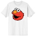 thumbnail image 7 of Sesame Street Elmo Face Men's White Graphic T-Shirt - 5XL, 7 of 7