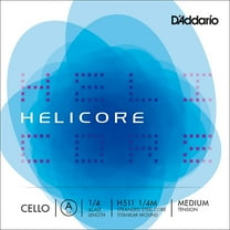 D'Addario Helicore Cello Single A String, 1/4 Scale, Medium Tension