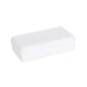 thumbnail image 2 of Caja de lápices transparente de plástico mejorado de color blanco de cerámica para escuela secundaria escuela secundaria estudiantes de escuela primaria caja de lápices, 2 of 8