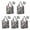 Pioneer Flower Floral-3, variant on 5 Pack Foldable Shopping Bag,Pioneer Flower Floral Print Pattern Reusable Grocery Bags with Pockets,Large Reusable Tote Bags with Handles Waterproof & Lightweight