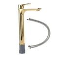 thumbnail image 1 of Modern, Rust-Resistant Elegance for Your Sink Brushed Gold Single Lever Bathroom Faucet, 1 of 8