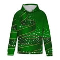 thumbnail image 3 of Wolfast Chandail à Capuche pour Hommes Décontracté à Cordon Imprimé Manches Longues Chandail Vert m, 3 of 4