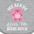 thumbnail image 4 of Inktastic My Auntie Loves Me Girls Bear Girls Baby Bib, 4 of 4