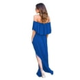 thumbnail image 2 of Women's Botanical Print Frill Bardot Neckline Ruffle Maxi Dress, 2 of 5