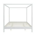 thumbnail image 3 of MODERNLUXE King Size Canopy Bed Frame,Platform Bed with Wooden Slats Support,Easy Assembly,White, 3 of 7