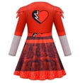 thumbnail image 2 of Combinaisons de Costume Rouges pour Fille, Robe Rouge à Enfiler et Pantalon, Déguisement d'Halloween pour 3-12 Ans, avec Perruque, 2 of 7