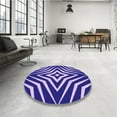 thumbnail image 4 of Ahgly Company Machine Washable Indoor Round Transitional Bright Lilac Purple Area Rugs, 7' Round, 4 of 7