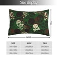 thumbnail image 2 of Goofa Camouflage Skull Print Plush Throw Pillow Case, Soft Velvet with Hidden Zipper, Decorative Cushion Cover for Sofa, Bed, Car, and Home Décor-14"x20", 2 of 6