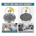 thumbnail image 4 of Comedero lento en espiral antiahogo para perros, inserto para plato de comida con ventosa antideslizante, antitragantamiento, color azul Hy, 4 of 4