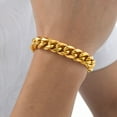 thumbnail image 2 of Jewelry Men Bracelet Cuban links & chains 14K Yellow Gold Bracelet for Bangle Male Accessory, 2 of 10