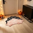 thumbnail image 5 of Spider Web Bath Mat, 27.5×17.7" Halloween Bath Mat Non-Slip Rugs Spiderweb Rug Machine Washable Goth Area Rugs Gothic Rug for Front Door, Bedroom, Living Home, 5 of 6