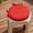 Red, variant on Thick Round Chair Pad with Ties - Polyester Fabric - 12 Inch