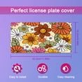 thumbnail image 3 of Smoaffly Retro 70s Groovy Flowers Decorative Car Front, Hippie Daisy Metal Car Plate, License Plate, Vanity Tag, Aluminum Novelty License Plate for Car 6×12 Inch, 3 of 5