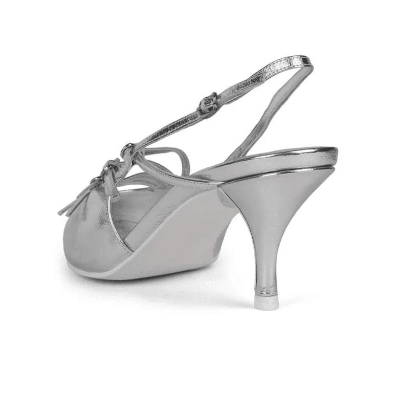 JEFFREY CAMPBELL LASH-2 Mules Silver - Walmart.com