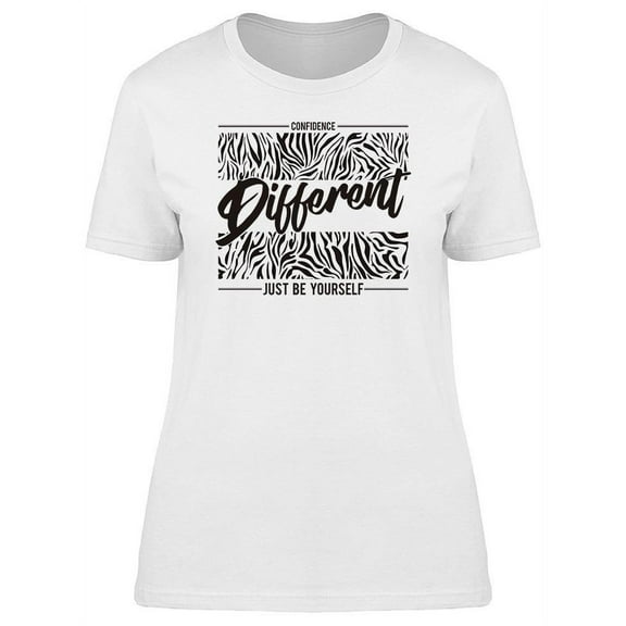 Different Confidence Zebra Print T-Shirt Women -Image by Shutterstock, Female x-Large