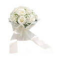 thumbnail image 3 of Ramo de novia, flores para dama de honor, arreglo floral de seda para eventos Blanco, 3 of 9