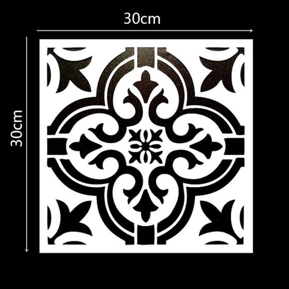 12 Pcs DIY Painting 30X30cm Vintage Flower Pattern Stencils Template for Tile Wall Floor Furniture Painting Decorative