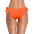 thumbnail image 4 of DORKASM Women's Side Tie Bikini Bottoms with High Waist - Adjustable String Swim Pant for Comfort & Fit Saffron L, 4 of 5