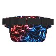thumbnail image 3 of Balery Red And Blue Lightning Mochila Cinturón para Mujeres y Hombres, Bolsa de Cintura Impermeable de Doble Capa con Correa, 3 of 9