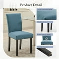 thumbnail image 3 of Yeshouse Juego de 2 sillas de comedor tapizadas, sillas de cocina estilo Parsons con ribete de tachuelas y patas de madera, sillas acolchadas para comedor, 3 of 9