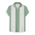 thumbnail image 5 of kamemir Men's Vintage Bowling Shirt Short Sleeve Button Down Summer Cuba Beach Shirts(Green,M), 5 of 5