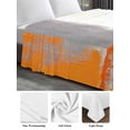 thumbnail image 6 of Burnt Orange Grey California King Size Flat Sheet, Wrinkleproof & Fadeproof Cooling Flat Bed Sheet Only, Abstract Modern Geometric Oil Painted Breathable Soft Bedding Top Sheets 108 x 98 Inches, 6 of 8