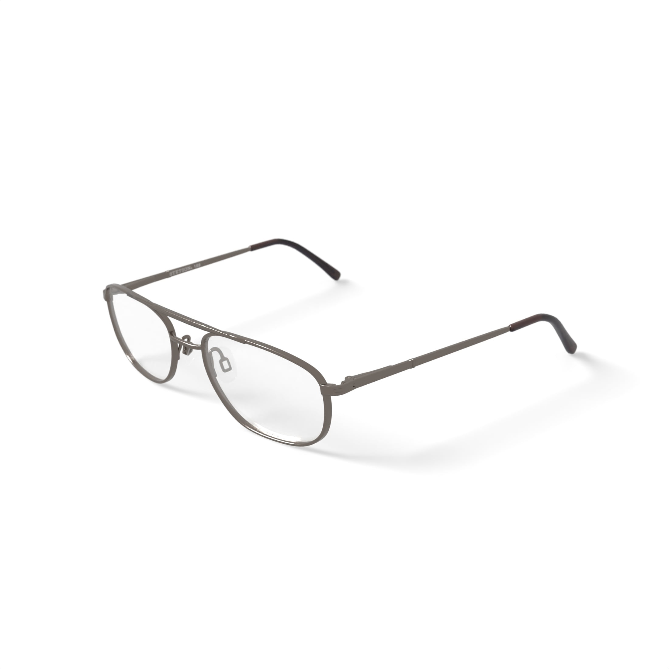 Stetson Men's ST169 Rectangular Prescription Eyeglasses with Case, Gunmetal