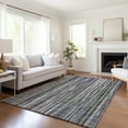 thumbnail image 6 of Addison Rugs Mayfield Washable Transitional Textured Stripes Plum Rectangle Rug, 8' x 10', 6 of 6
