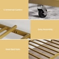 thumbnail image 6 of Twin Size Daybed Frame, Heavy Duty Metal Sofa Bed Frame with Strong Metal Slats, Day Bed for Living Room, Bedroom, Gold, 6 of 7