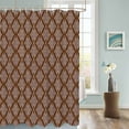 thumbnail image 3 of Fabric Shower Curtain, Modern Brown Vintage Geometric Abstract Geometric Shower Curtains with 12 Hooks Waterproof Machine Washable Bath Curtains for Bathroom,36 x 78in, 3 of 6