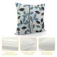 thumbnail image 4 of ONETECH  Classical Jacquard Teal Leaf Pattern Square Decorative Throw Pillow Case Cushion Cover, 4 of 5