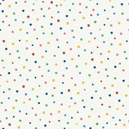 Joules Lynx Multi Spot White and Rainbow Wallpaper