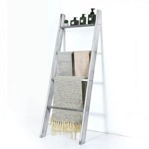 4-Tier Leaning Ladder Bookshelf Unit