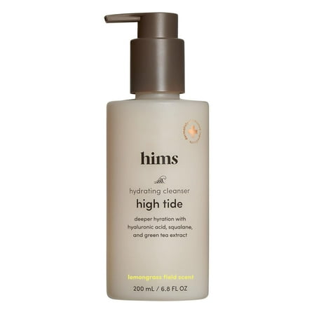 hims High Tide Hydrating Daily Cleanser for Men - Gentle Face Cleanser with Hyaluronic Acid, Squalane and Green Tea Extract - Lemongrass Field Scent