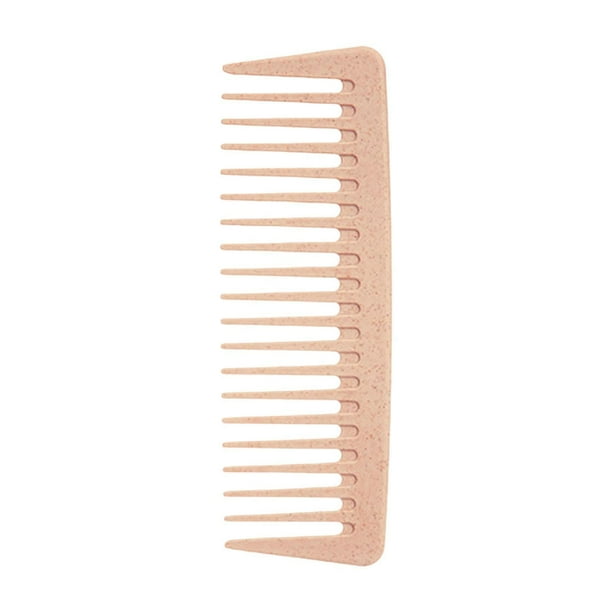 Cepillo desenredante para el cabello, peine para cabello grueso y , peine de peluquero liviano, peines de dientes anchos para peluqueros, Rosa