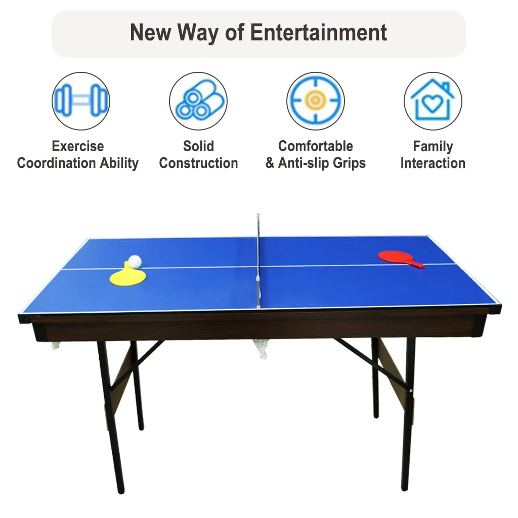 Vocheer 46Inch 4 in 1 Combo Game Table, Folding Pool/Billiard, Hockey , Table Tennis, Shuffleboard Table