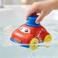 thumbnail image 4 of Cartoon Wind Up Amphibious Vehicle Rotating Land and Water Car for Bathtub and Floor Play Fun Clockwork Action Floating Toy Vehicle with Manual Drive Red, 4 of 6