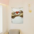 thumbnail image 4 of ZFLMY Sloth Heart Branch Wall Tapestry Art 100% Polyester Home Decor 30*40in, 4 of 5