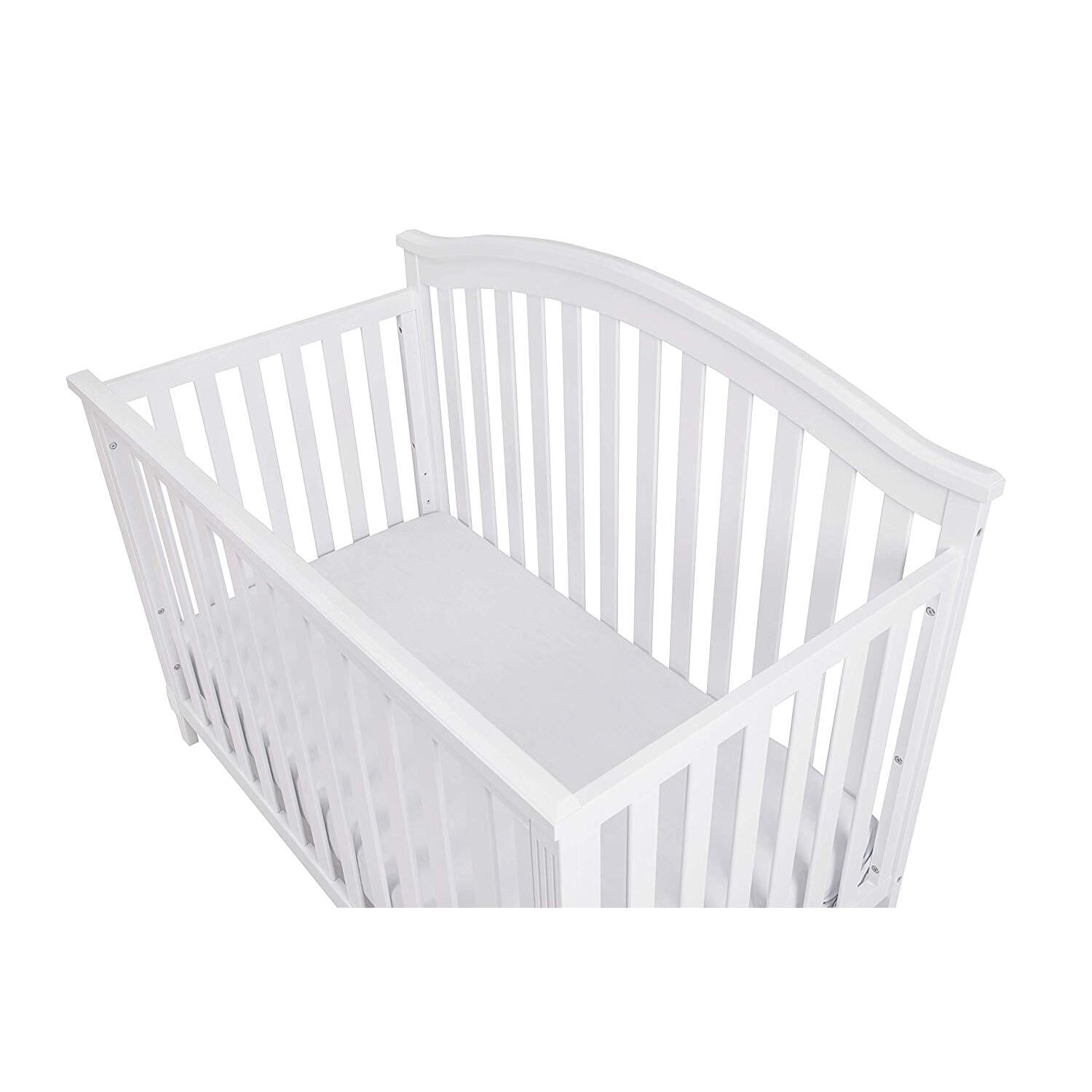 Convertible Crib 4-in-1 Modern Baby Crib Bed Daybed White Chic Design
