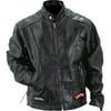 Diamond Plate Rock Design Genuine Buffalo Leather Motorcycle Jacket with Patches