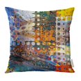 thumbnail image 1 of BSDHOME Modern Abstract Grunge Wall Geometric Circle Construction Pillow Case 18x18 Inches Pillowcase, 1 of 1