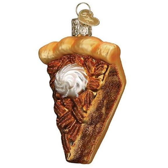 Old World Christmas Piece of Pecan Pie Blown Glass 2020 Unique Christmas Ornaments for Christmas Tree Decorations