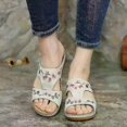 thumbnail image 4 of Women's Casual Slippers Fashion Hollow Flowers Wedge Sandals Outdoor Embroidered Platform Comfortable Beach Shoes Chinelo Nuvem, 4 of 4