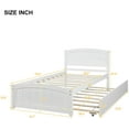 thumbnail image 2 of Harper & Bright Designs Twin size Platform Bed with Trundle, White 2, 2 of 8