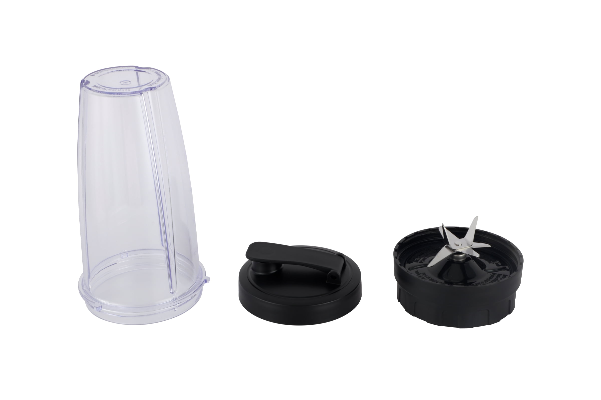 Mainstays Single Serve Blender, Black, 300W, with 1 Tumbler (18oz; AS), 1 Drinking Lid, Stainless Steel Blade