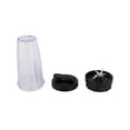 thumbnail image 5 of Mainstays Single Serve Blender, Black, 300W, with 1 Tumbler (18oz; AS), 1 Drinking Lid, Stainless Steel Blade, 5 of 6