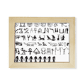 thumbnail image 1 of Egypt Hieroglyphs Fresco Illustration Pattern Desktop Photo Frame Picture Art Decoration Painting 6x8 inch, 1 of 3